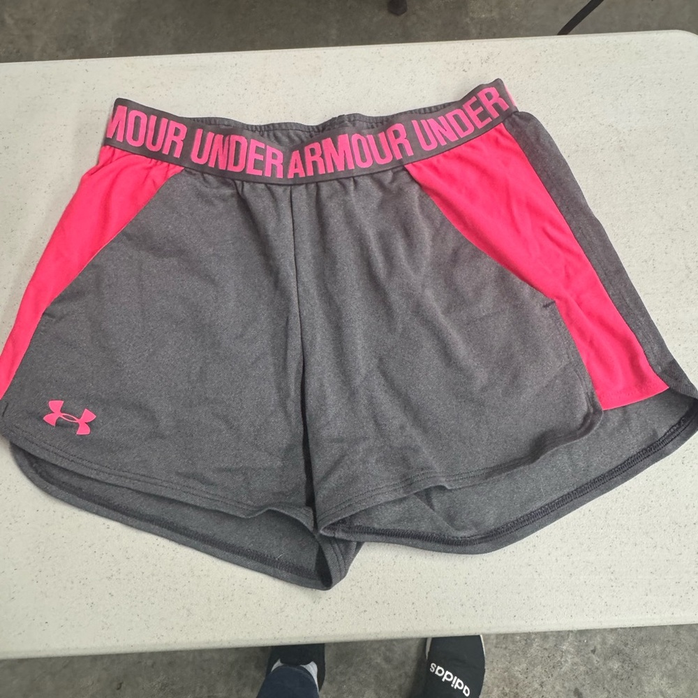 Under Armour Women's Athletic Shorts in Gray and Pink